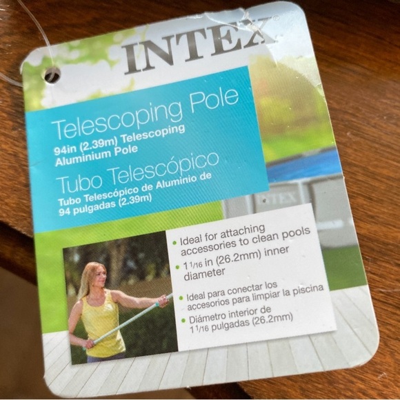 NWT Intex Telescoping Pole 2.69 Meters Aluminium Pool Cleaning Accessory Rod - Picture 2 of 5